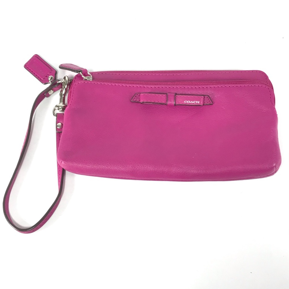 Coach Magenta Wristlet Wallet *Phone Friendly